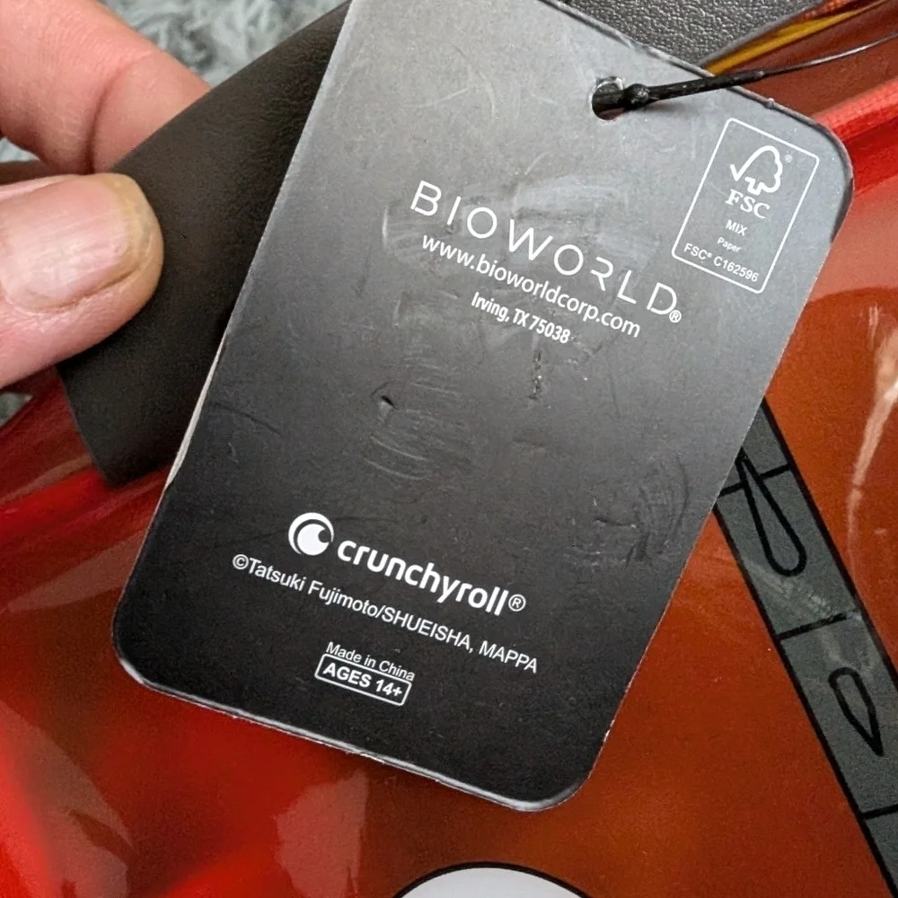 Chainsaw Man BioWorld  see through bag pouch NWT